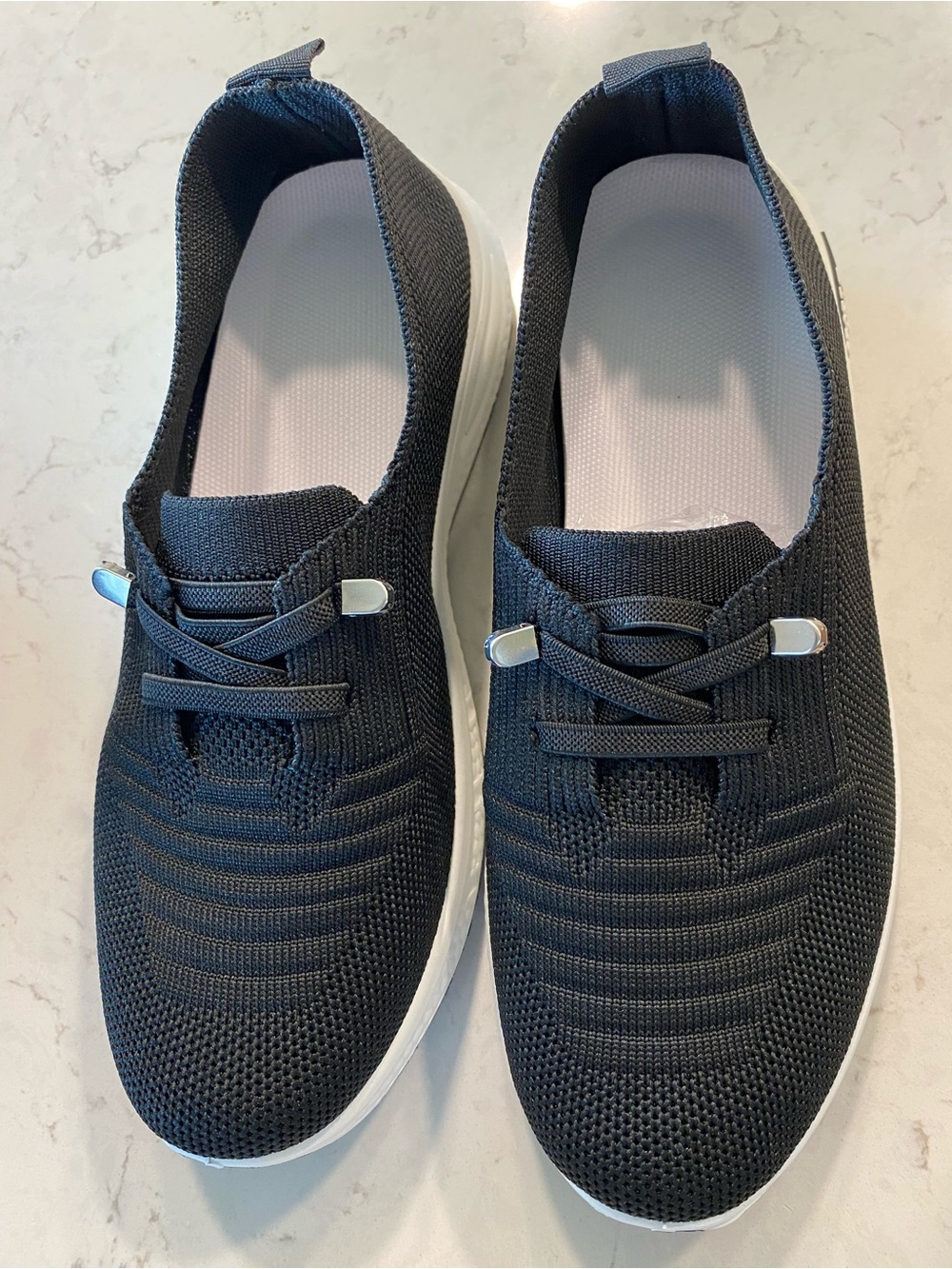Women's Slip-On Knit Sneakers - Black